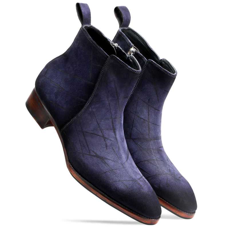 Carbine Blue Zipper Boots