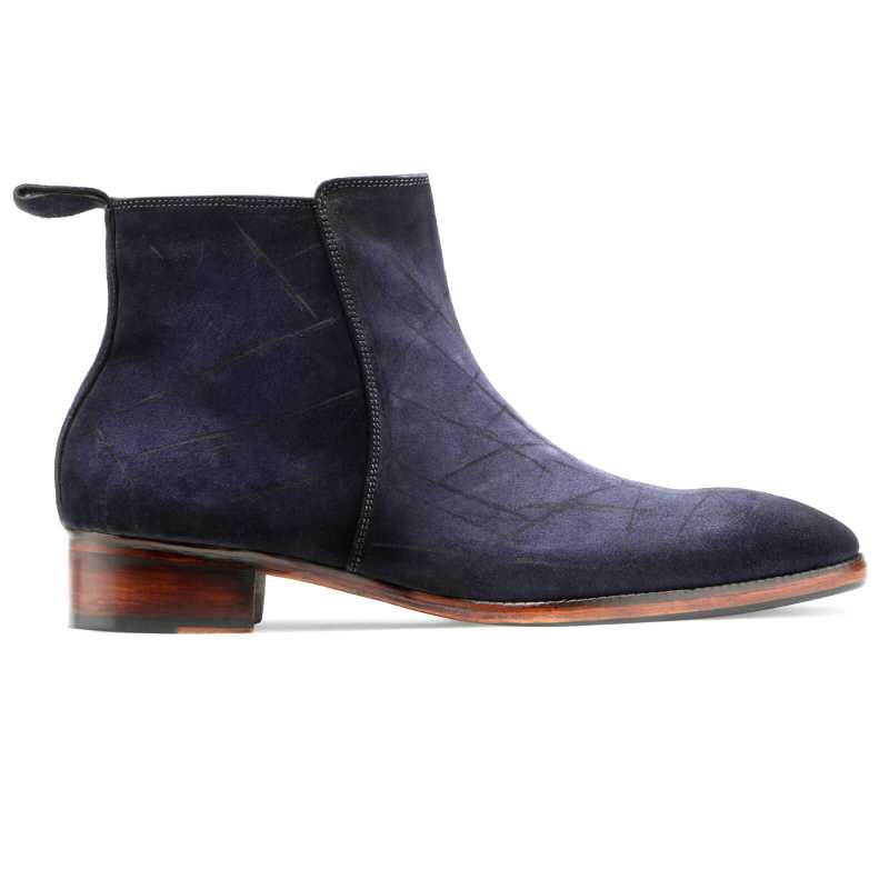 Carbine Blue Zipper Boots