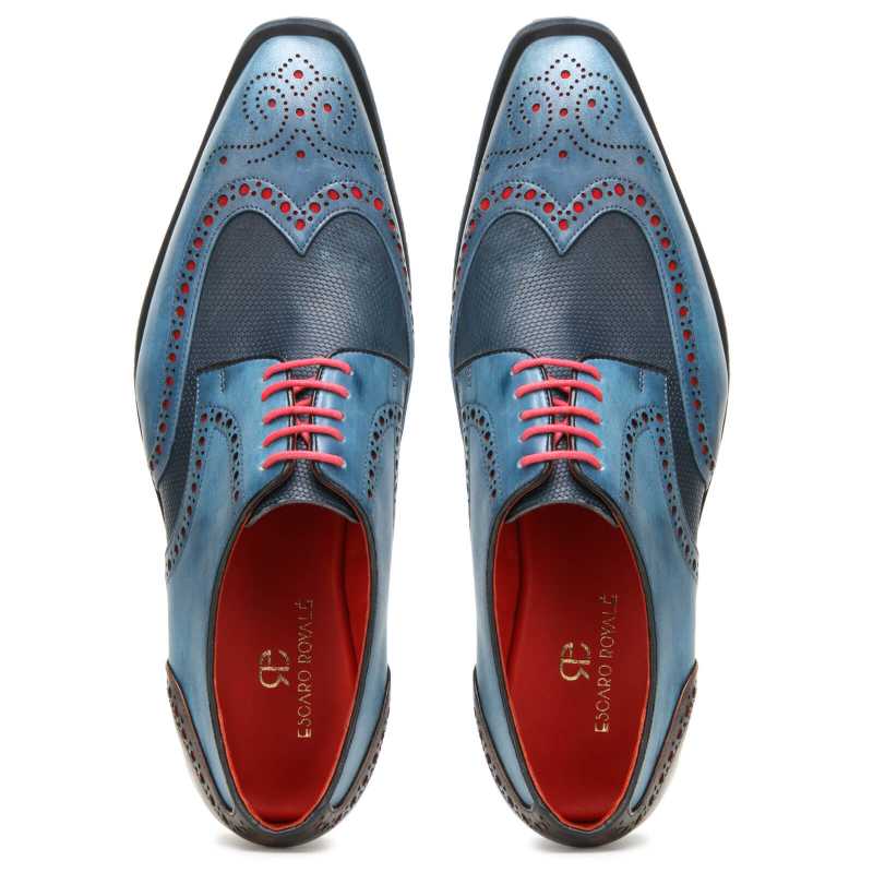 SAXTON AirFlexLite Wingtip Brogues - Blue