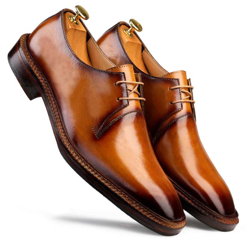 Baron Patina Dress Shoes In Tan