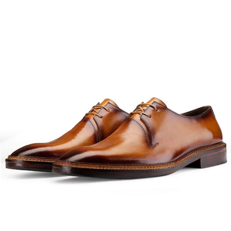 Baron Patina Dress Shoes In Tan