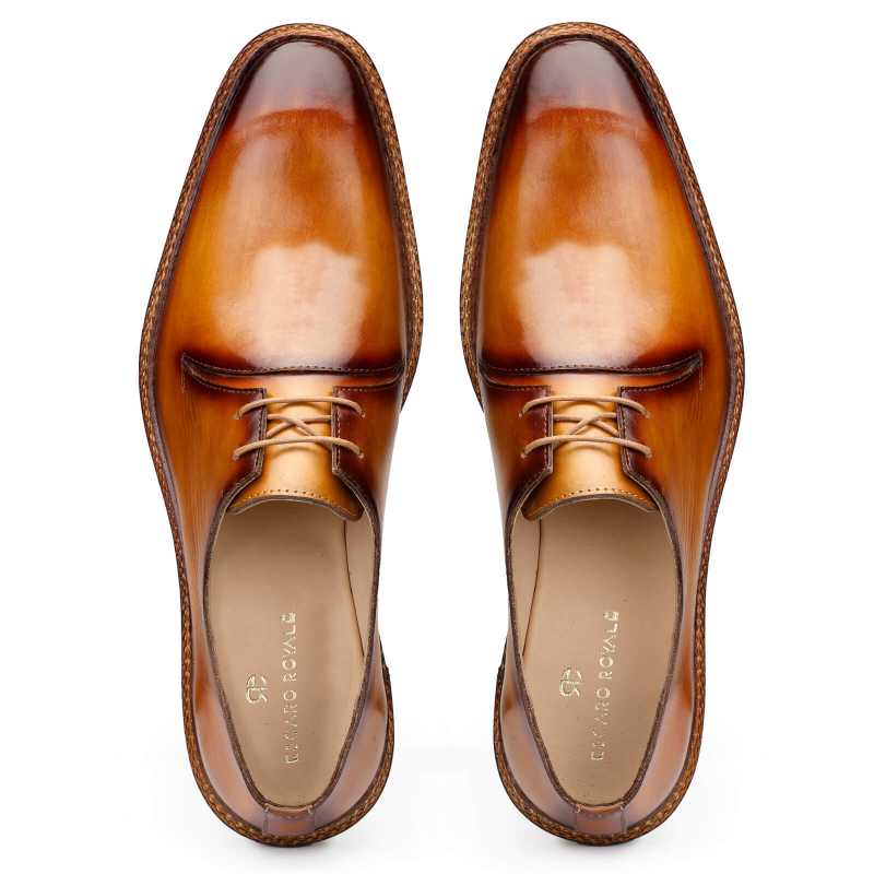 Baron Patina Dress Shoes In Tan