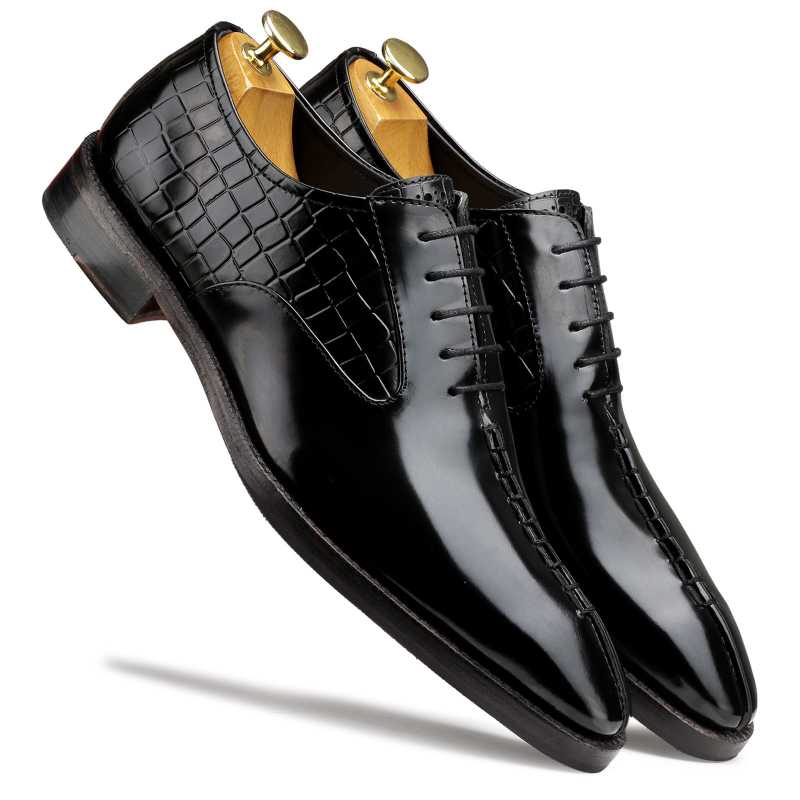 Tony Black Midsplit Oxford Shoes