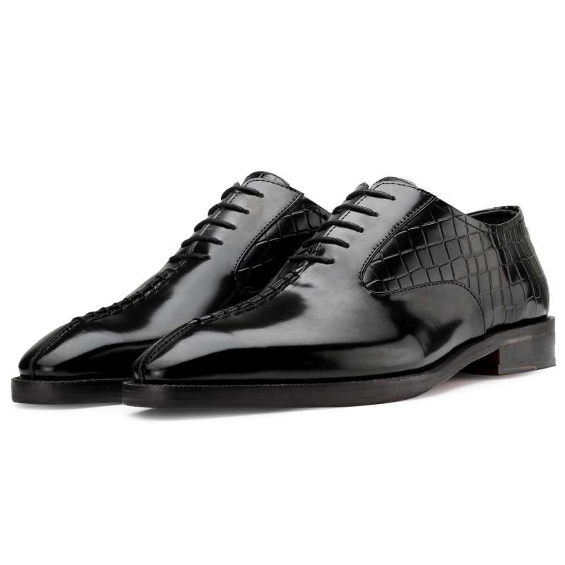 Tony Black Midsplit Oxford Shoes