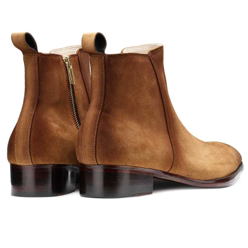 Carbine Suede Zipper Boots