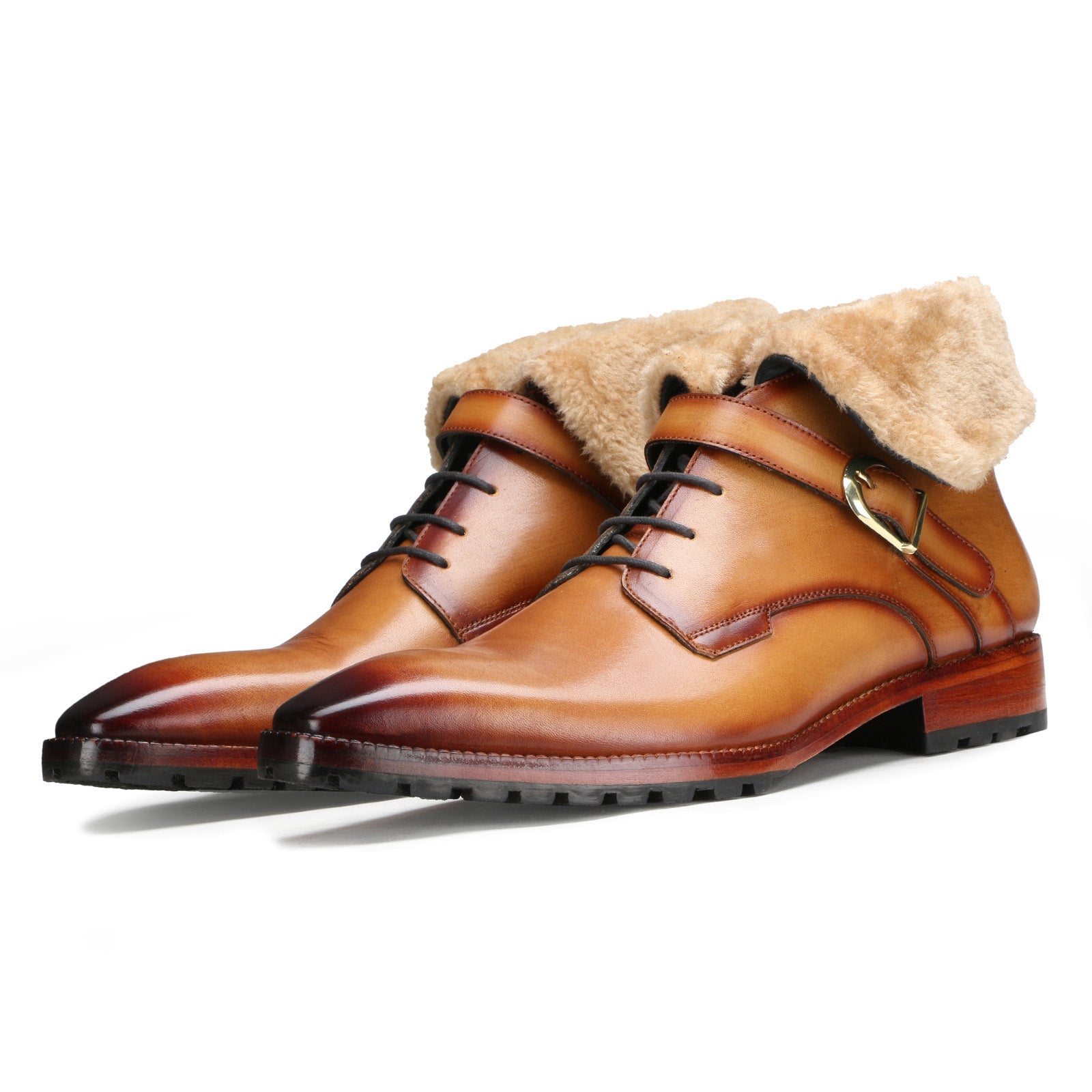 Stalwart Tan Designer Fur Boots