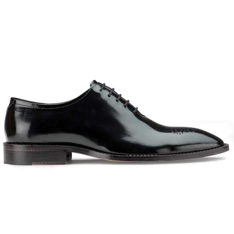 Black Medallion Wholecut Oxfords