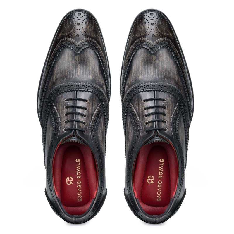 Grey Wingtip Brogue