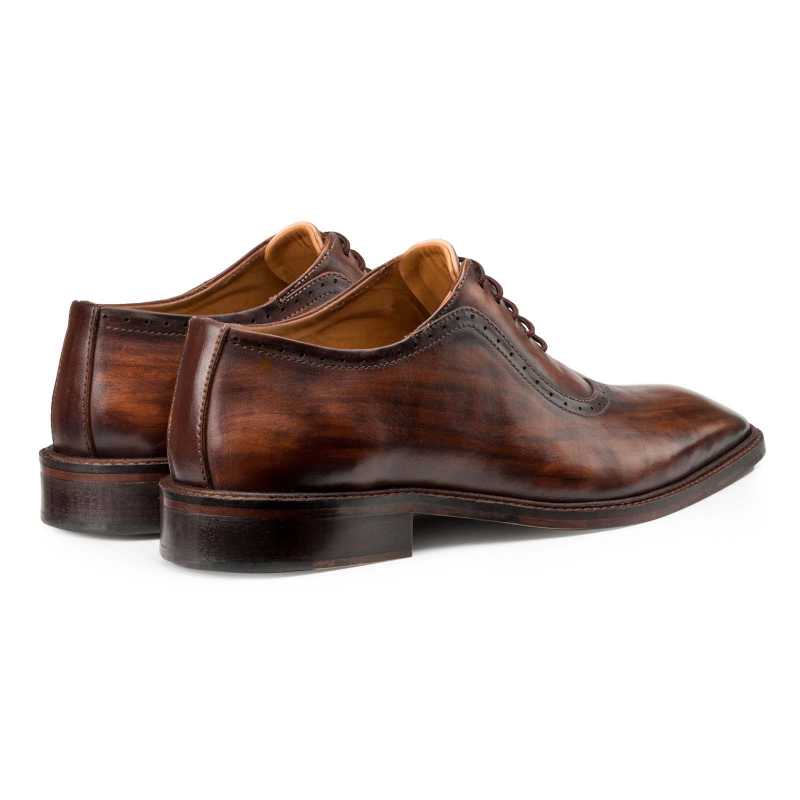 Wooden-Finish Brown Oxford