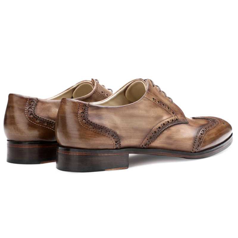 The Prague Wooden Brogues In Brown