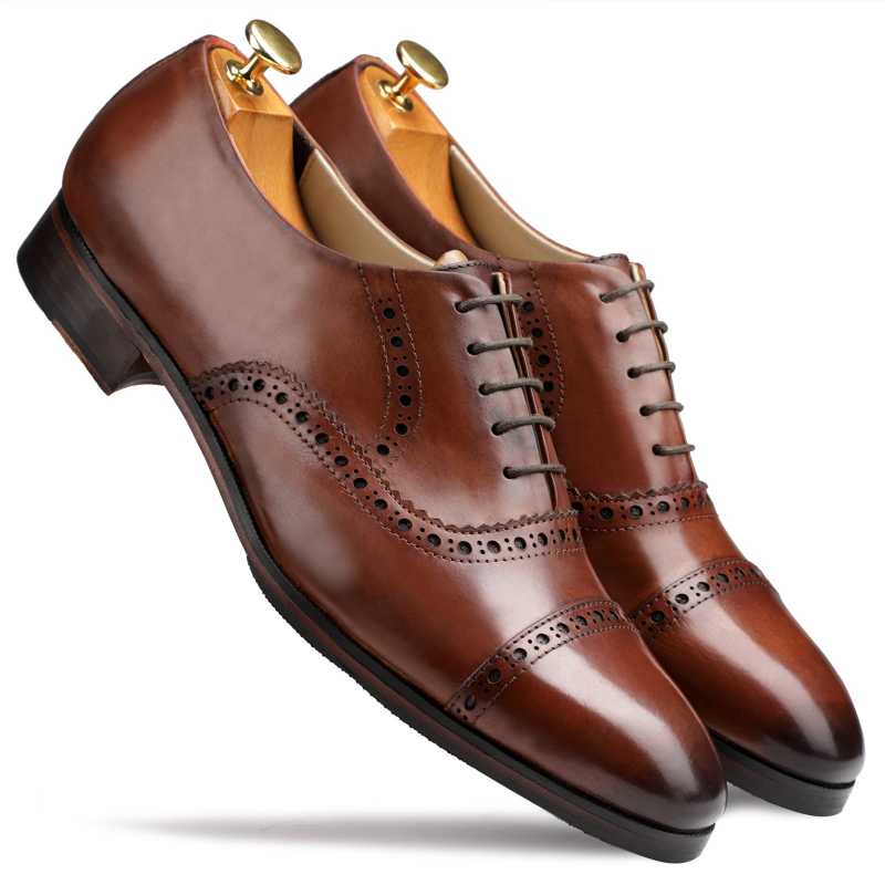 The Vienna Toecap Oxfords In Cognac