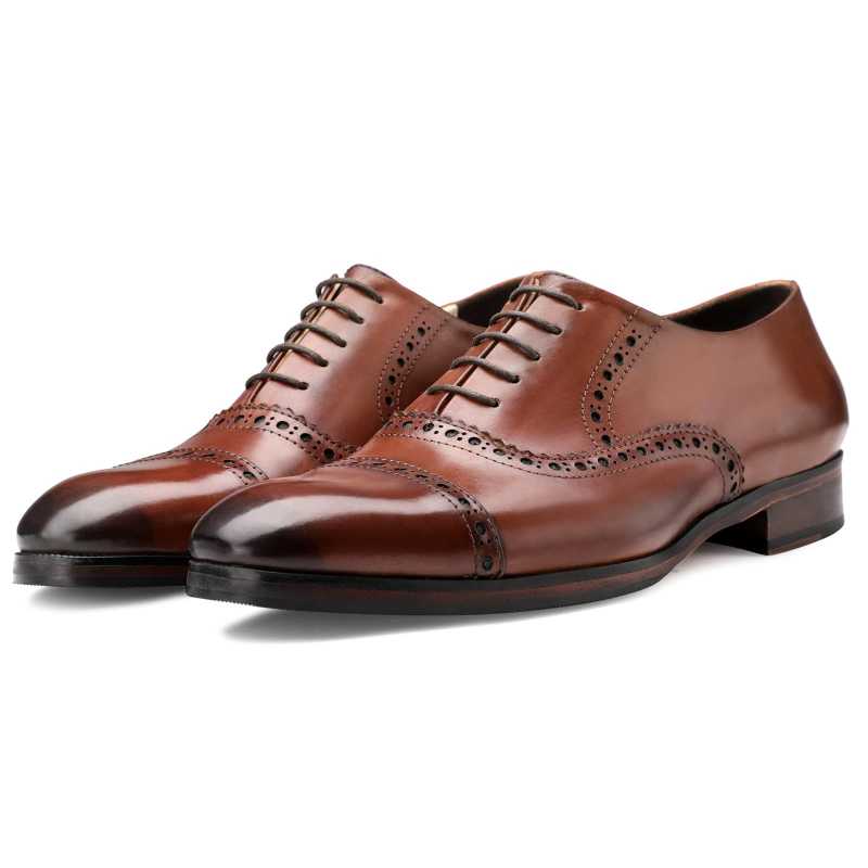 The Vienna Toecap Oxfords In Cognac