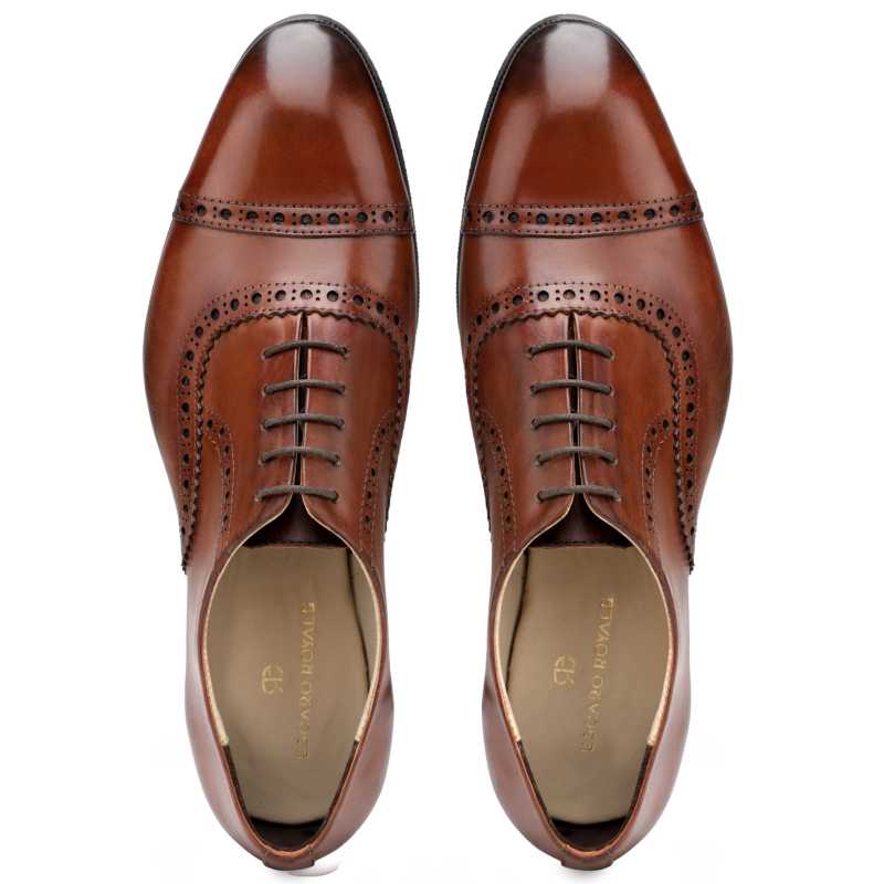 The Vienna Toecap Oxfords In Cognac