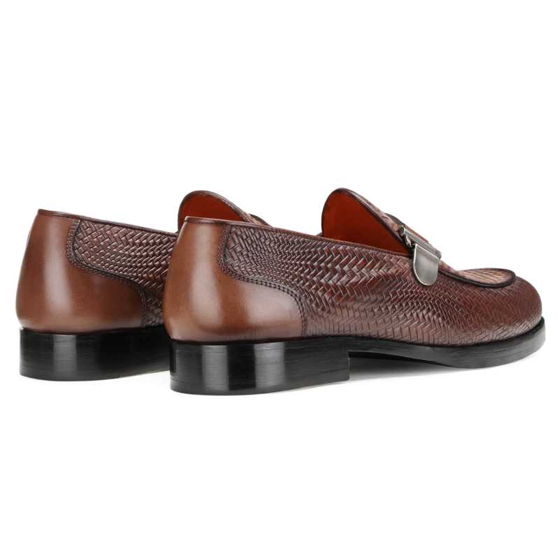 Tempe Weave-Pattern Single Monk Slipons