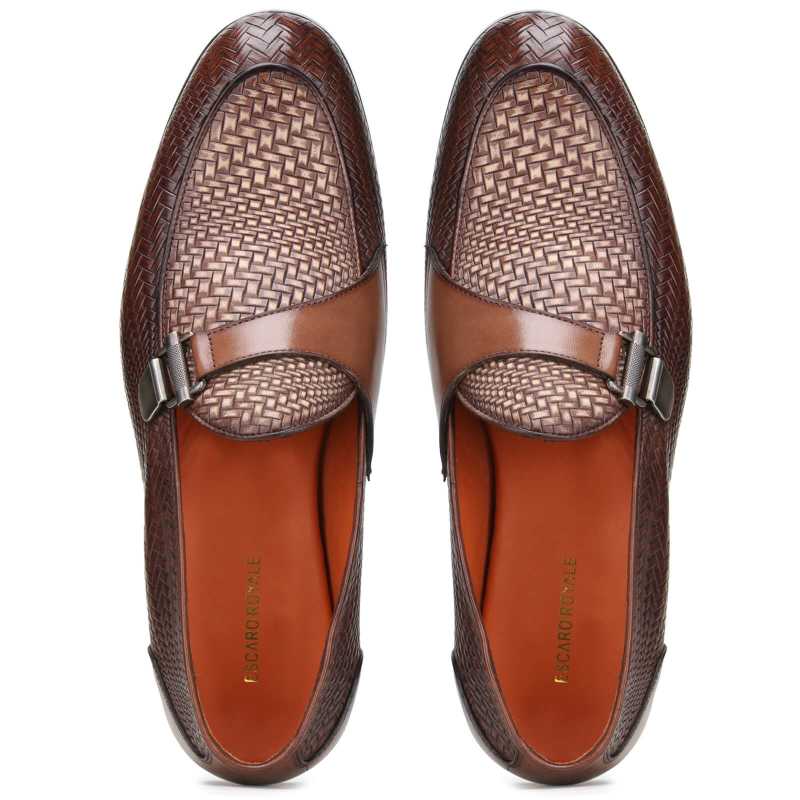 Tempe Weave-Pattern Single Monk Slipons