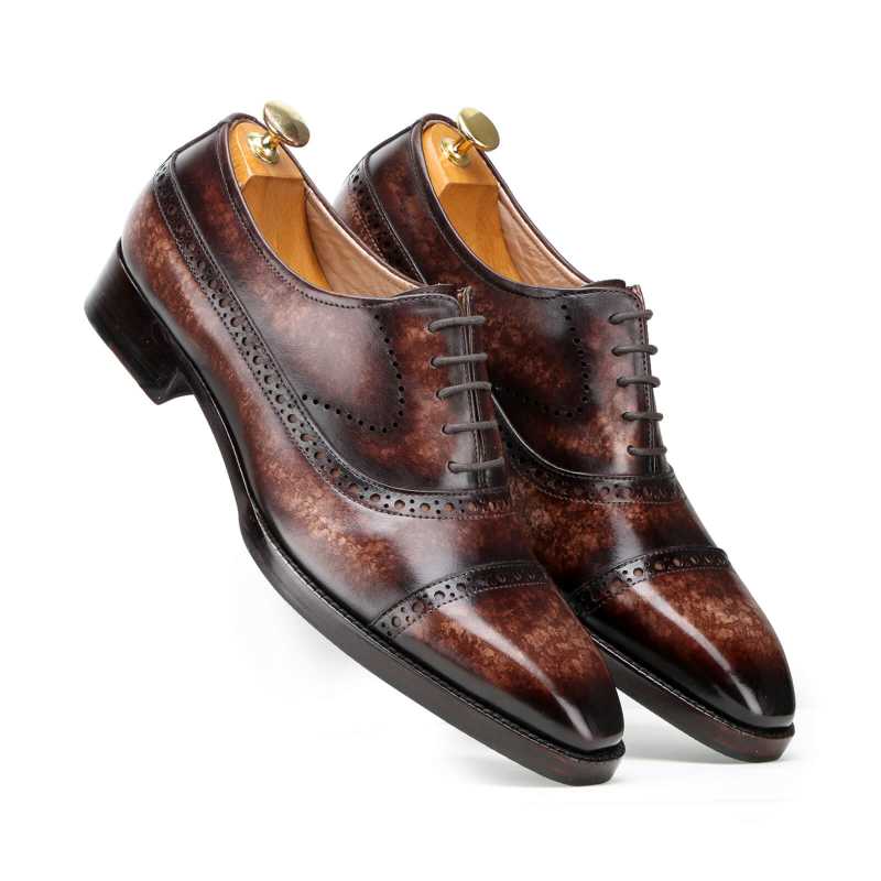 Matt Designer Oxfords In Brown