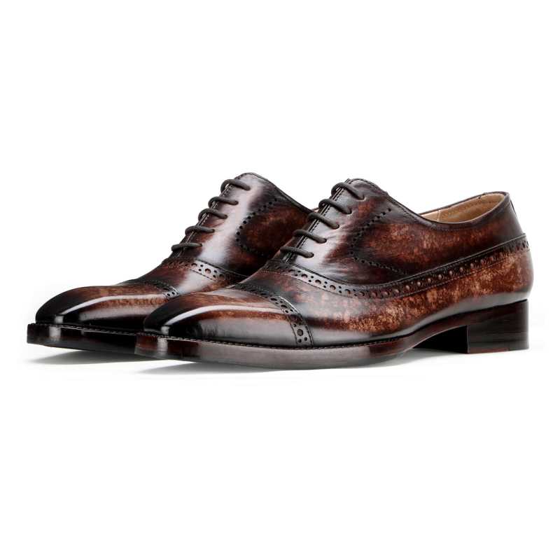 Matt Designer Oxfords In Brown