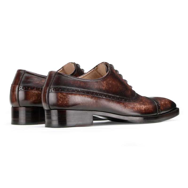 Matt Designer Oxfords In Brown