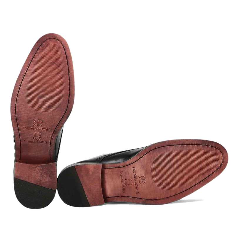 Black Designer Double Monk Strap