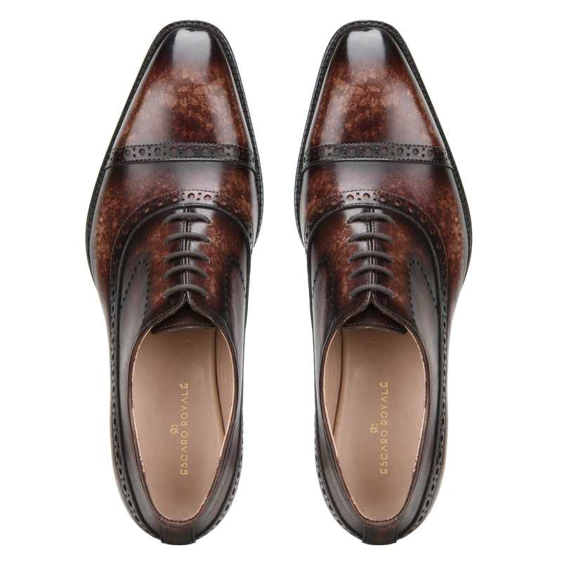 Matt Designer Oxfords In Brown