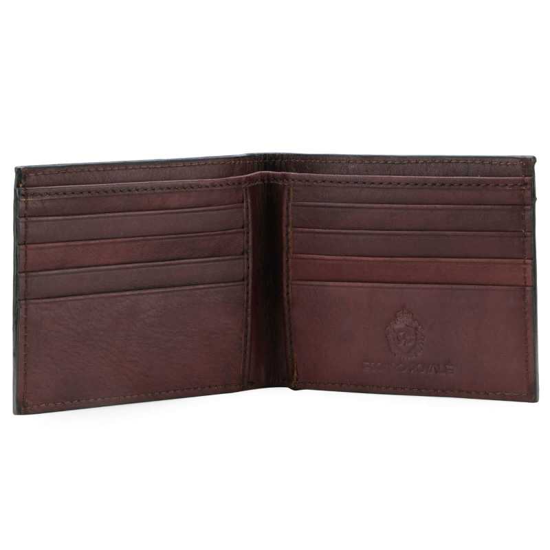 Brown Embossed Leather Mens Wallet