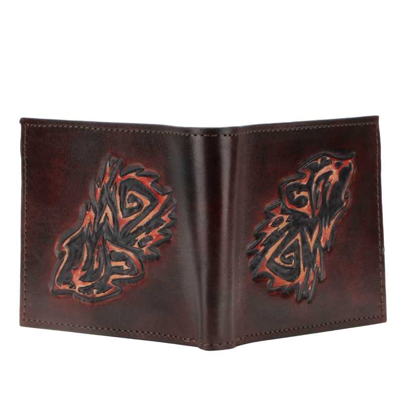 Brown Embossed Leather Mens Wallet