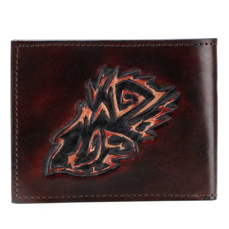 Brown Embossed Leather Mens Wallet