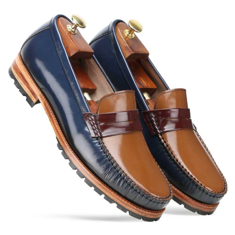 Malard Triple Color Penny Loafers