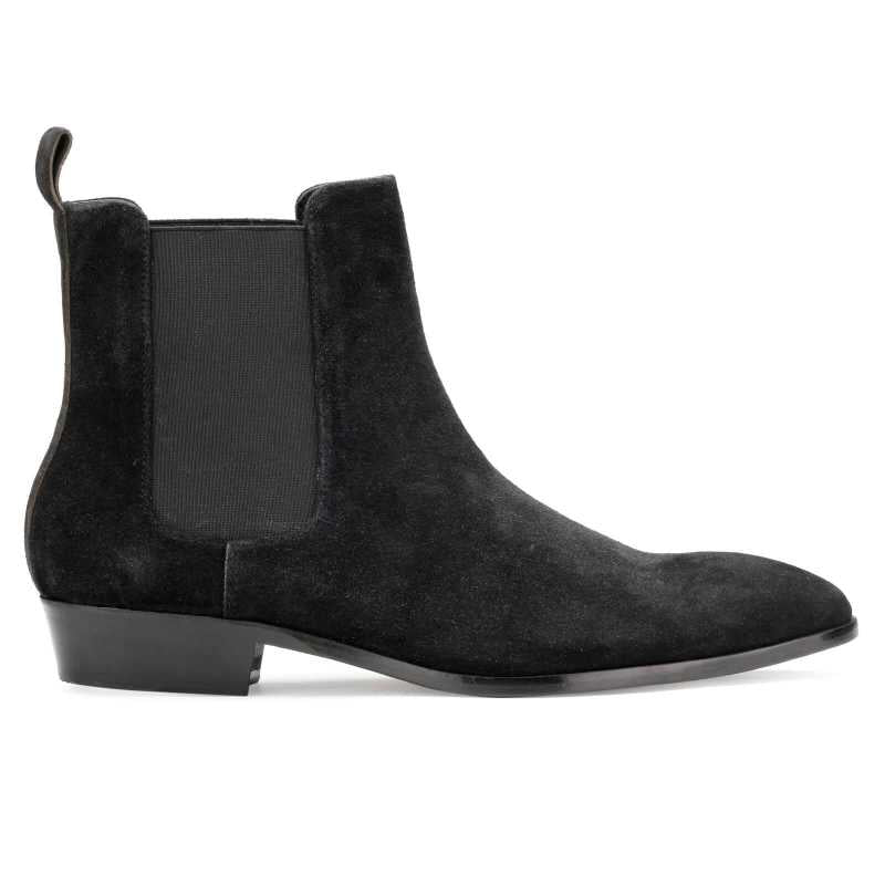 Iceman Chelsea Boots In Black Suede