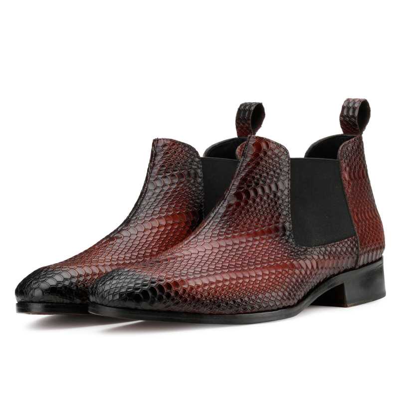 Neo Chelsea Boots In Wine Color