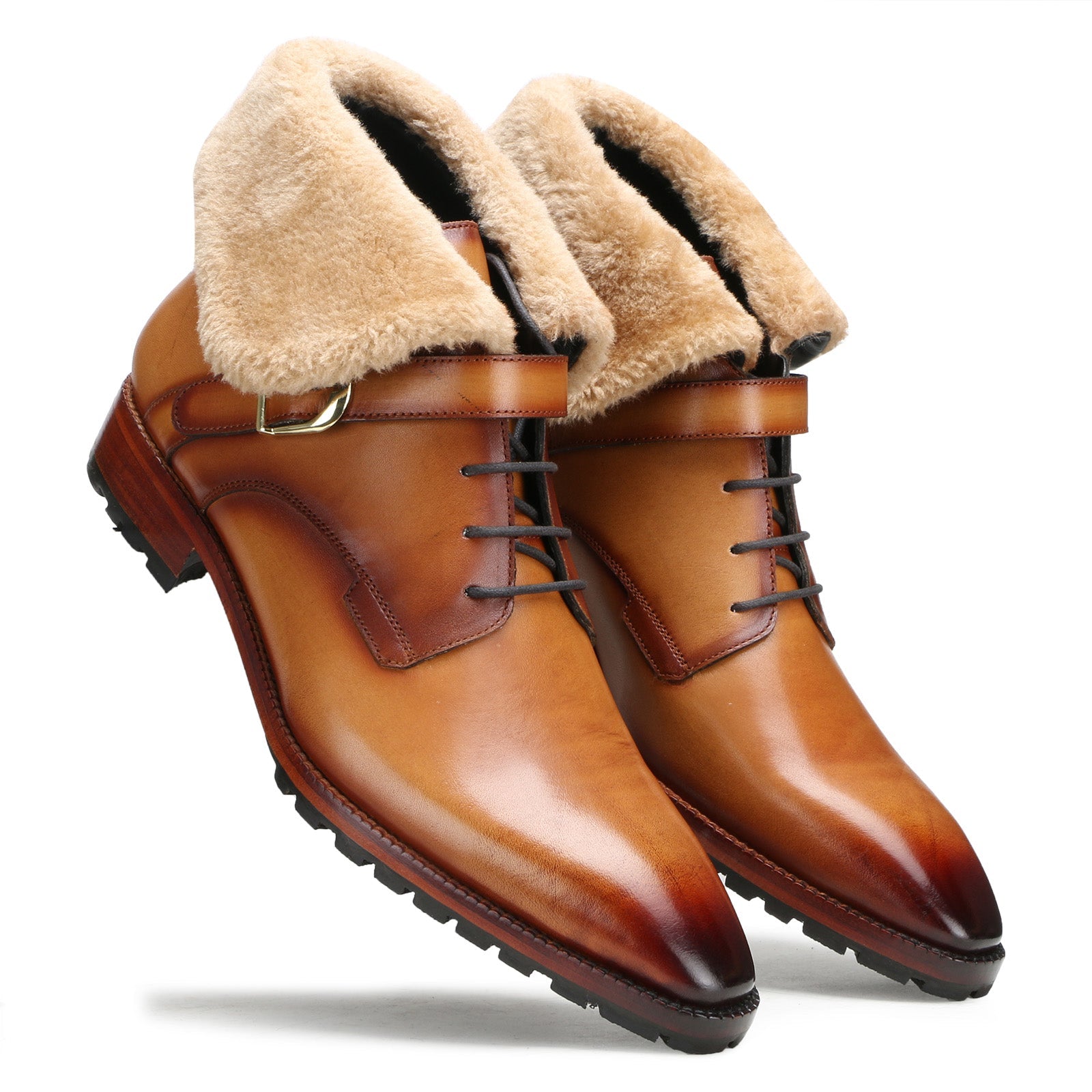 Stalwart Tan Designer Fur Boots