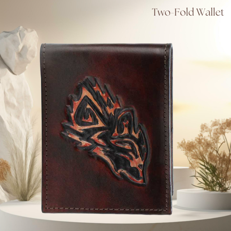 Brown Embossed Leather Mens Wallet