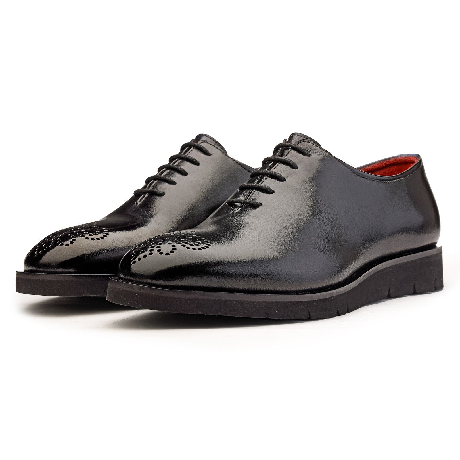 Medallon AirFlexLite Wholecut Oxfords in Black