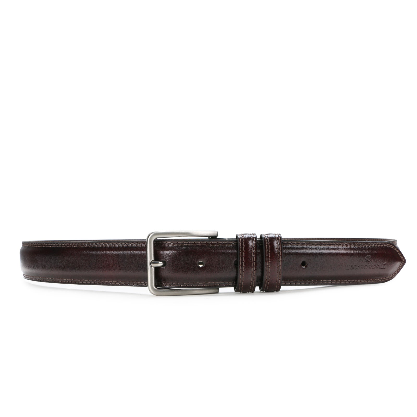 Beruto Mens Luxury Leather Belt In Wine