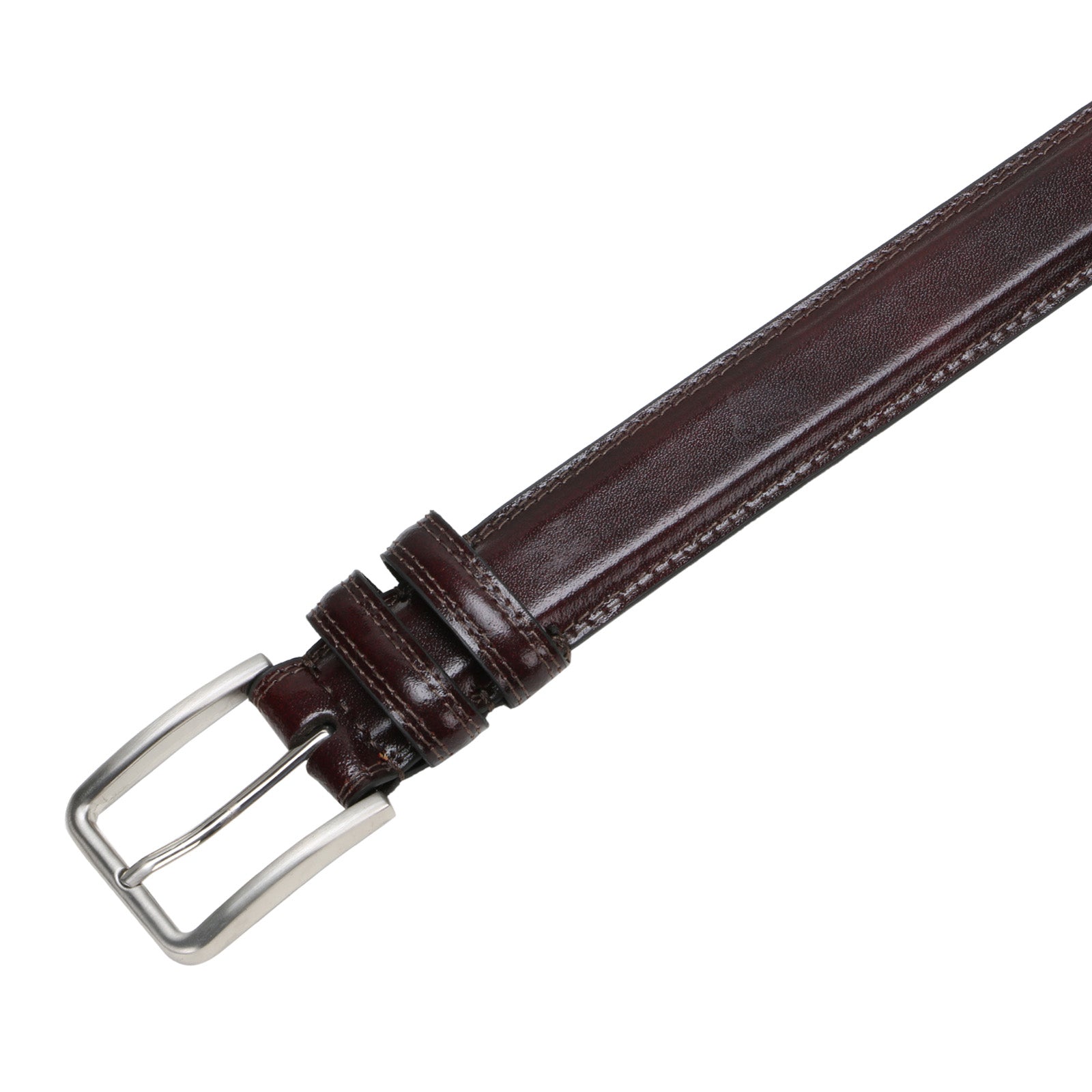 Beruto Mens Luxury Leather Belt In Wine