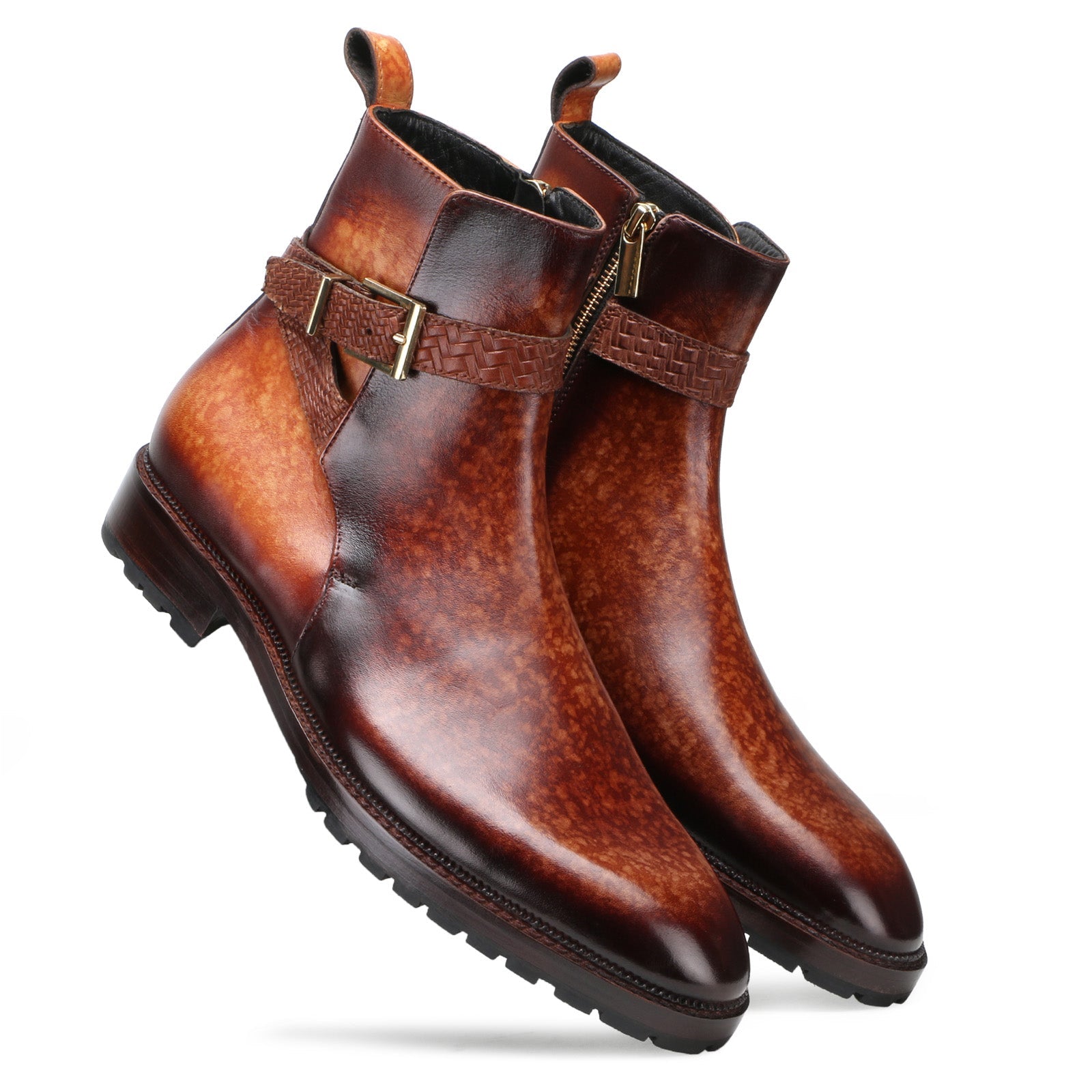 Stivali Zipper Jodhpur Boots In Brown Tan